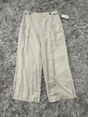 Wonderly Wide Leg Pants in Cream